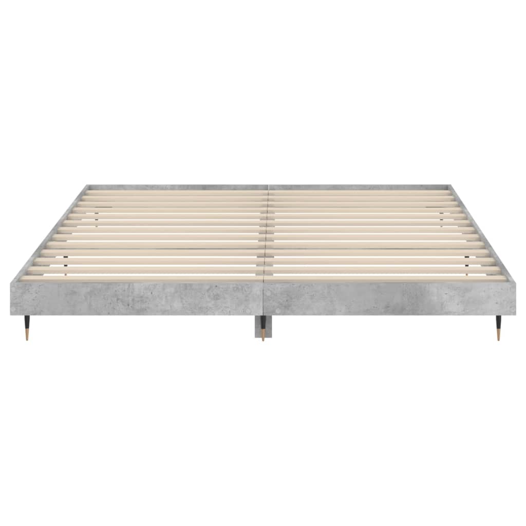 Sengeramme betonggrå 200x200 cm konstruert tre