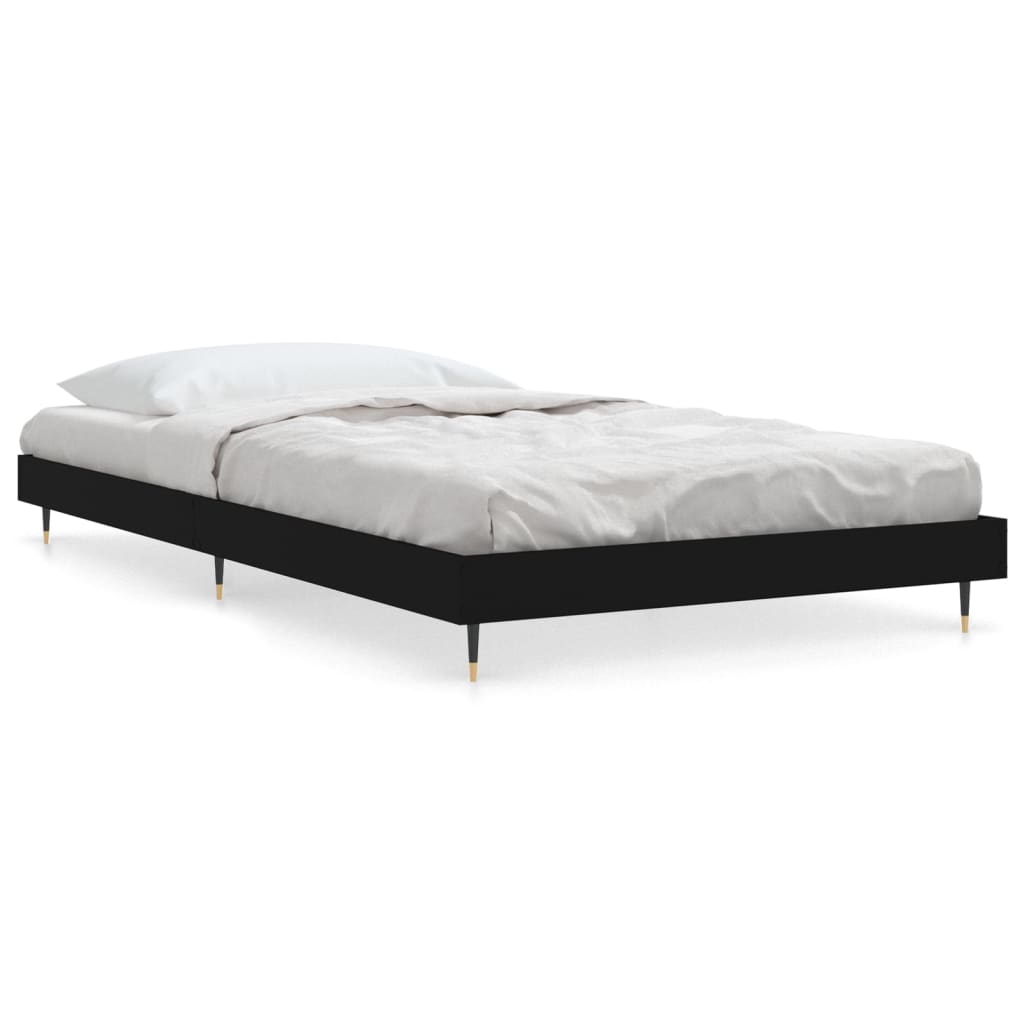 Sengeramme svart 90x200 cm konstruert tre