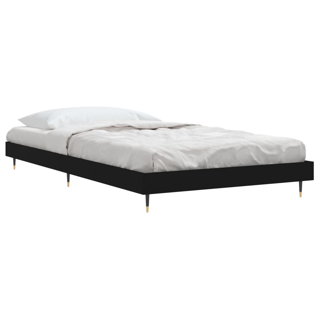 Sengeramme svart 90x200 cm konstruert tre