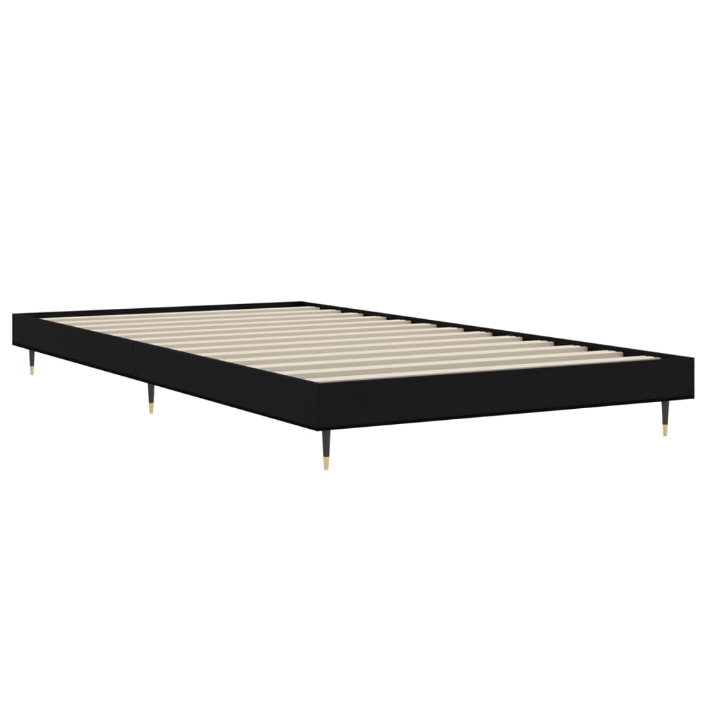 Sengeramme svart 90x200 cm konstruert tre