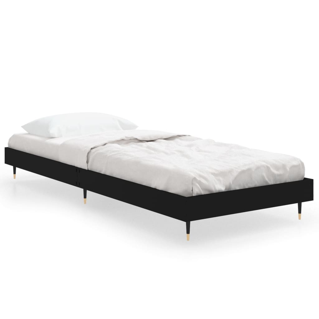 Sengeramme svart 75x190 cm konstruert tre