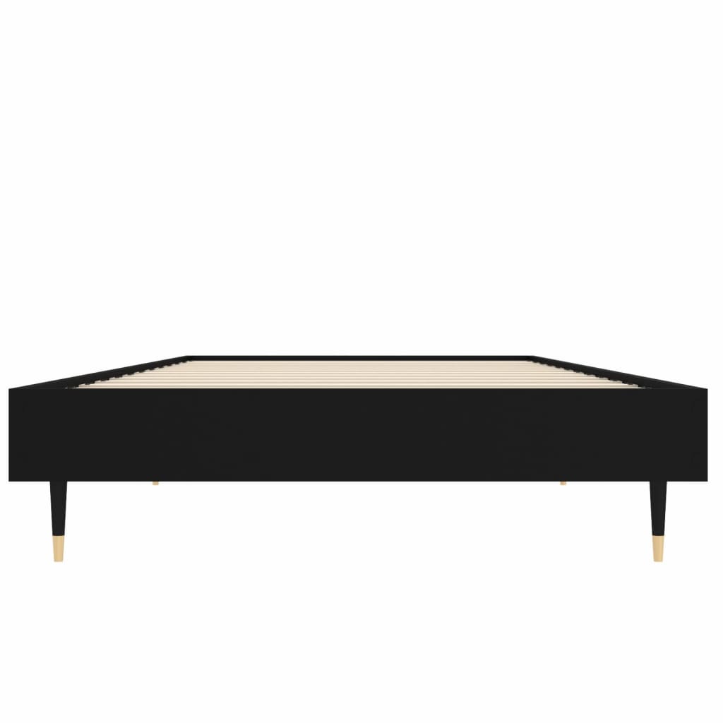 Sengeramme svart 75x190 cm konstruert tre