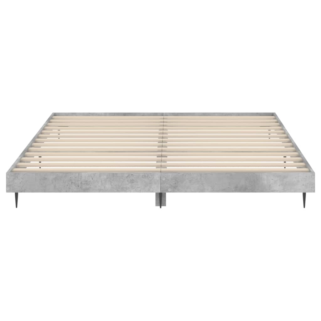 Sengeramme betonggrå 200x200 cm konstruert tre