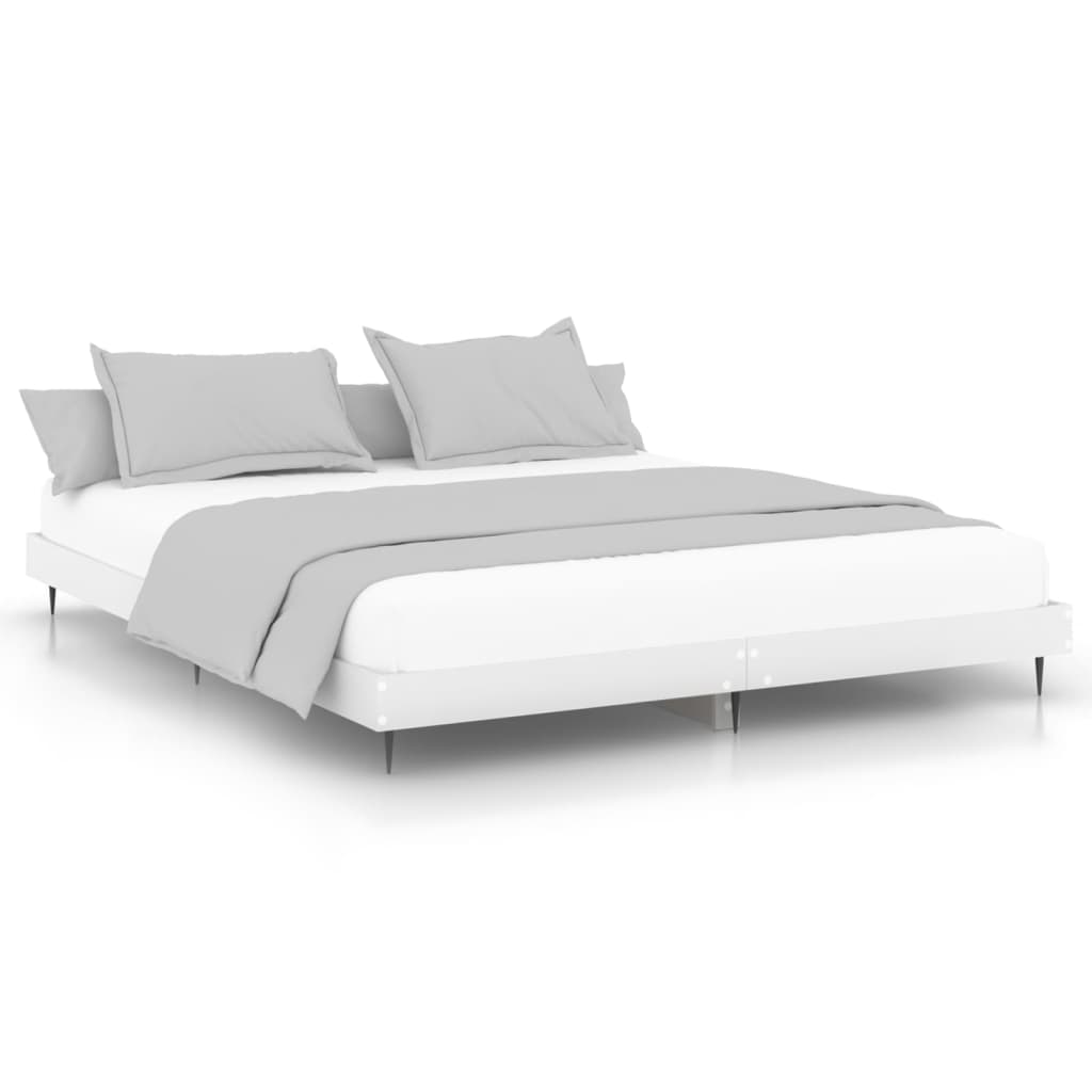 Sengeramme hvit 120x200 cm konstruert tre