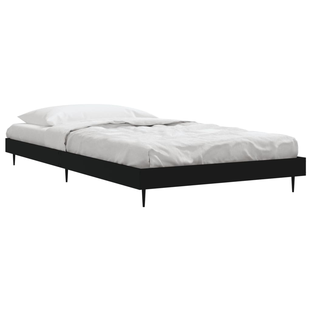 Sengeramme svart 100x200 cm konstruert tre