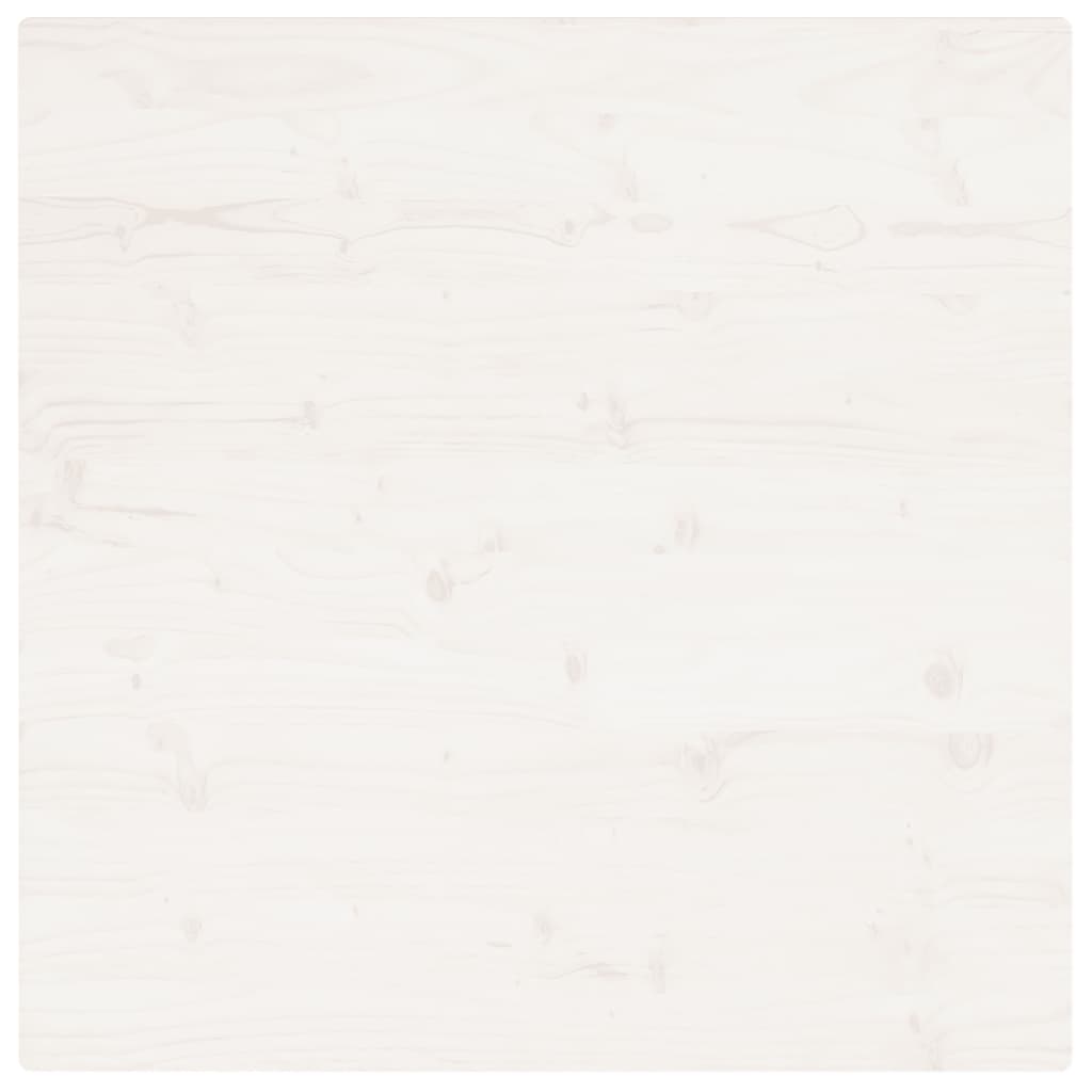 Bordplate hvit 80x80x2,5 cm heltre furu rektangulær