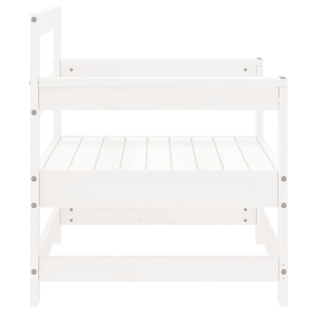 Hagestoler 2 stk hvit heltre furu