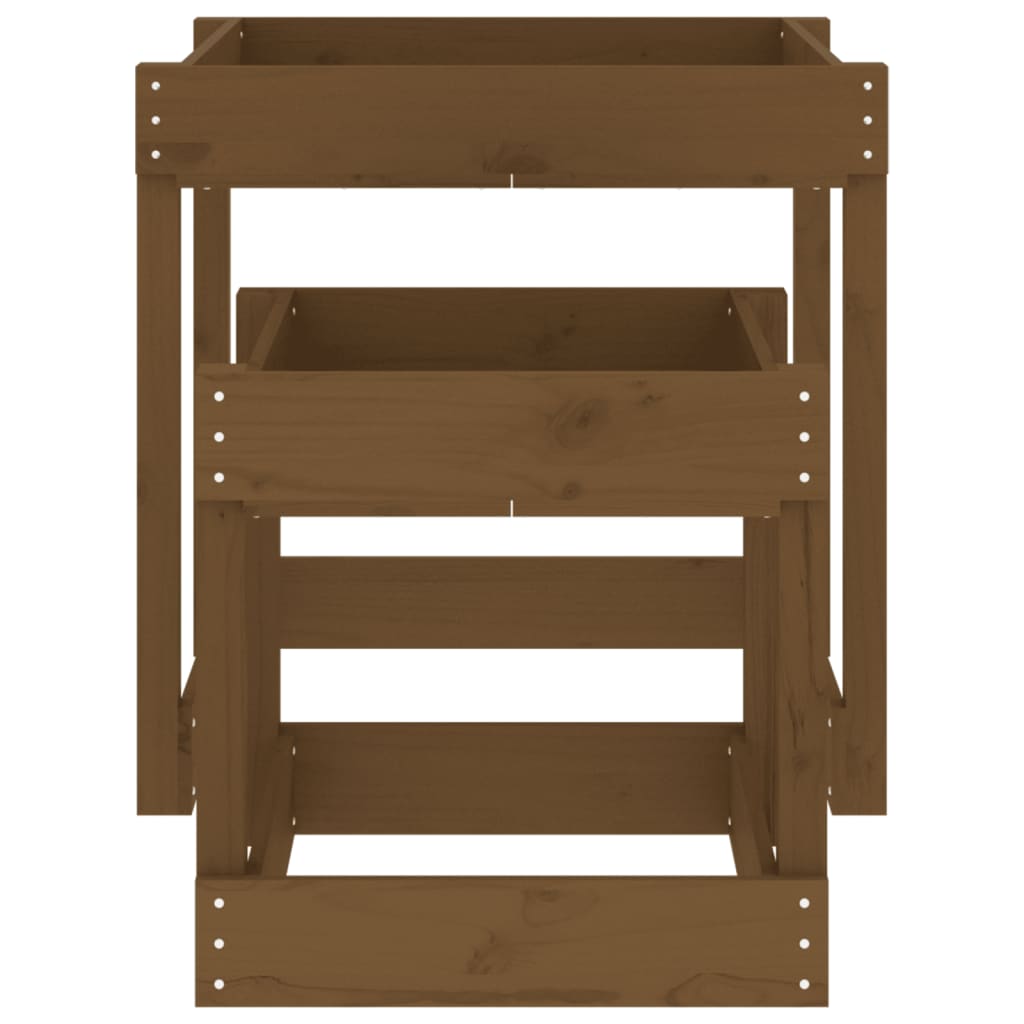 Sandbord 2 stk honningbrun heltre furu