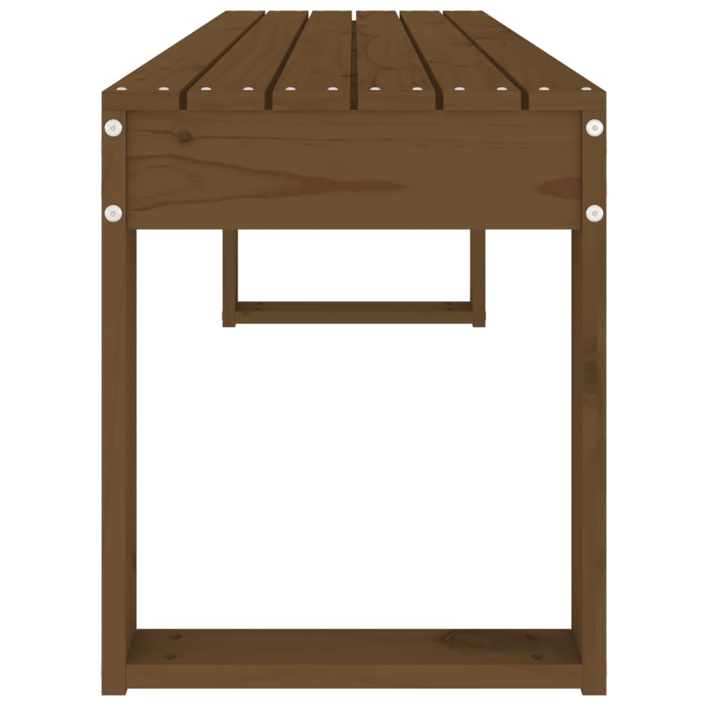 Hagebenk honningbrun 110x38x45 cm heltre furu
