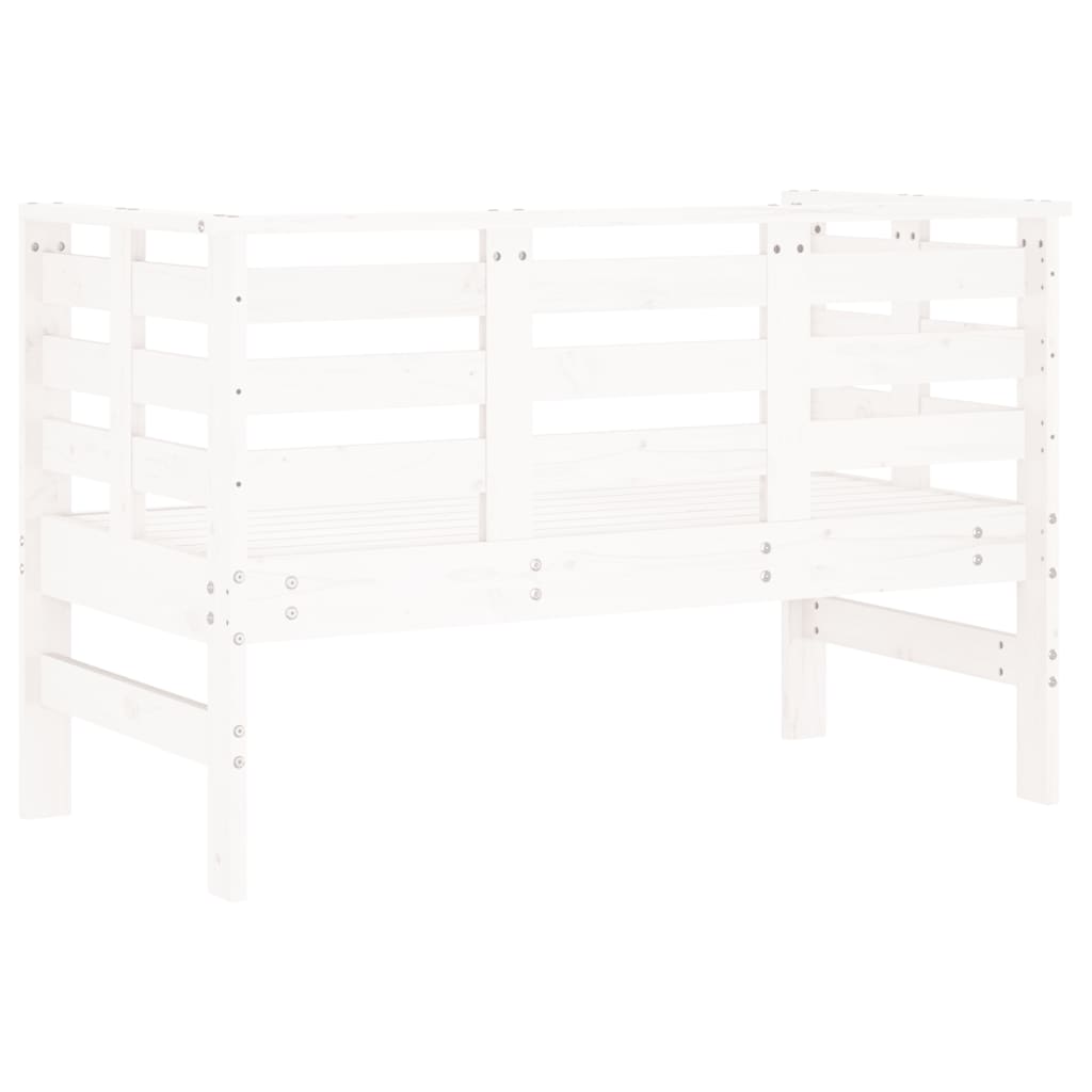 Hagebenk hvit 111,5x53x71 cm heltre furu