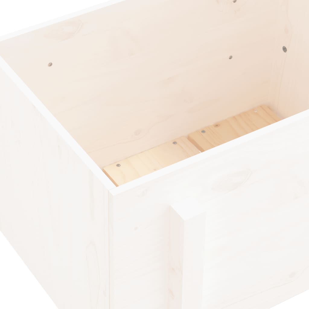 Hageplantekasse hvit 62x50x57 cm heltre furu