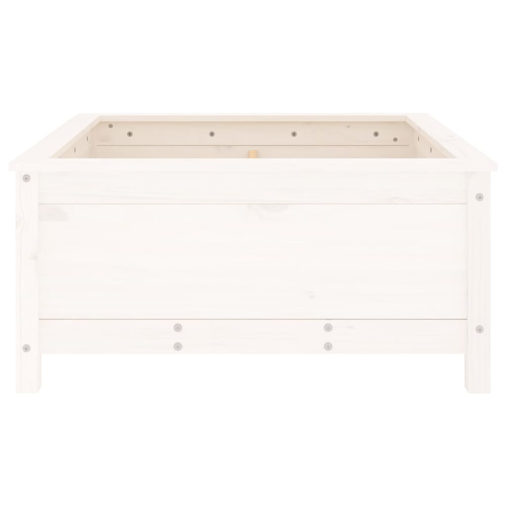 Hageplantekasse hvit 82,5x82,5x39 cm heltre furu