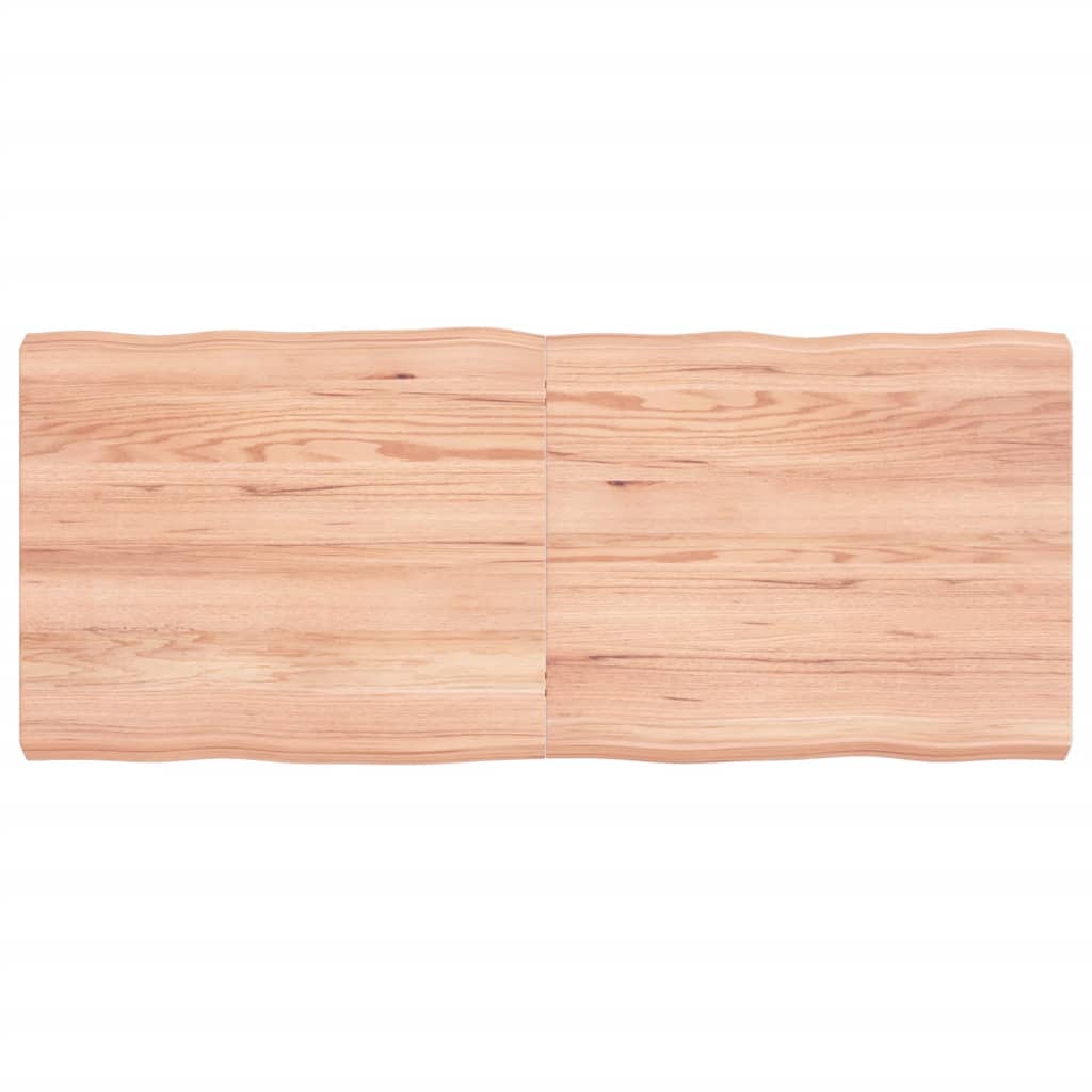 Bordplate lysebrun 120x50x(2-6)cm behandlet heltre naturlig