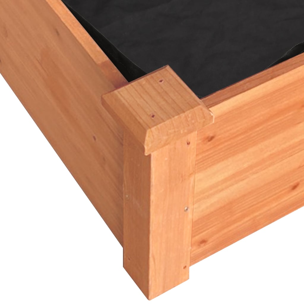 Høybed med foring brun 240x45x25 cm heltre gran