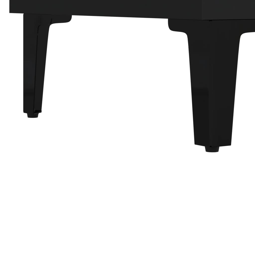 Skjenk svart 69,5x34x90 cm konstruert tre
