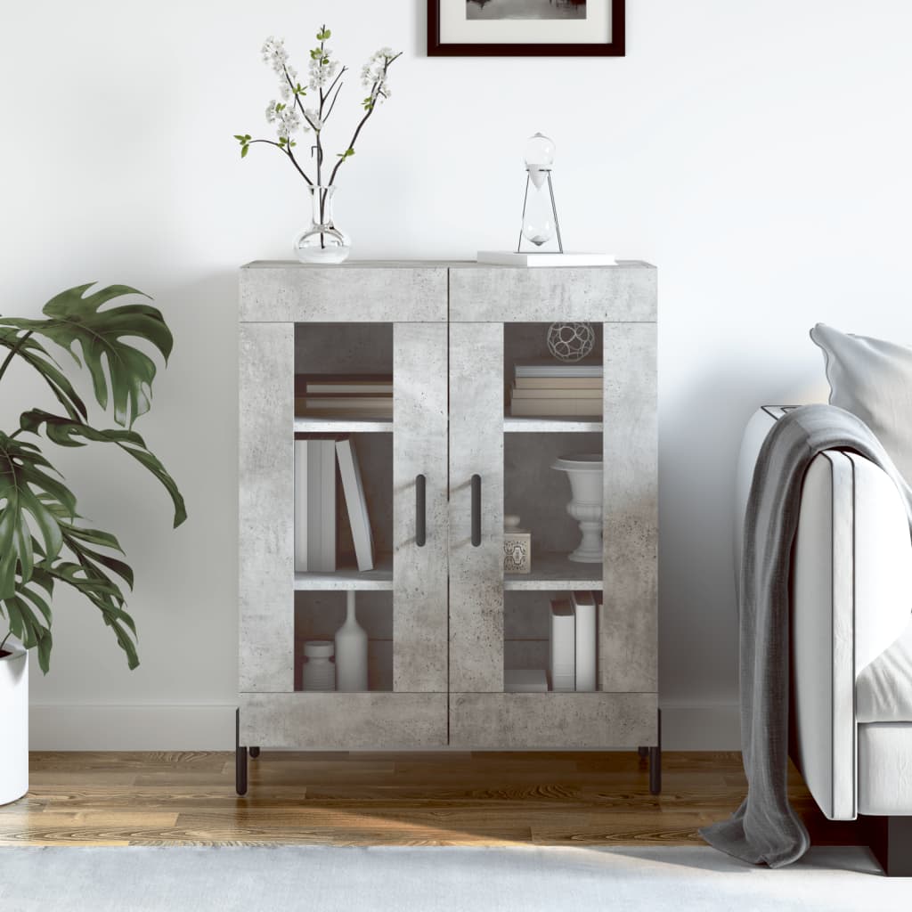 Skjenk betonggrå 69,5x34x90 cm konstruert tre