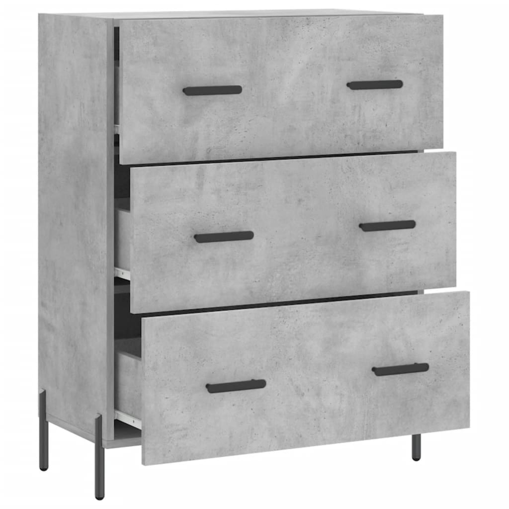 Skjenk betonggrå 69,5x34x90 cm konstruert tre