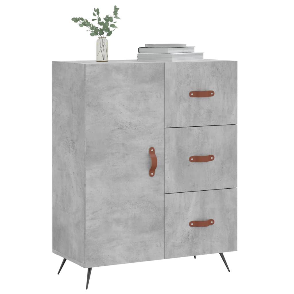 Skjenk betonggrå 69,5x34x90 cm konstruert tre