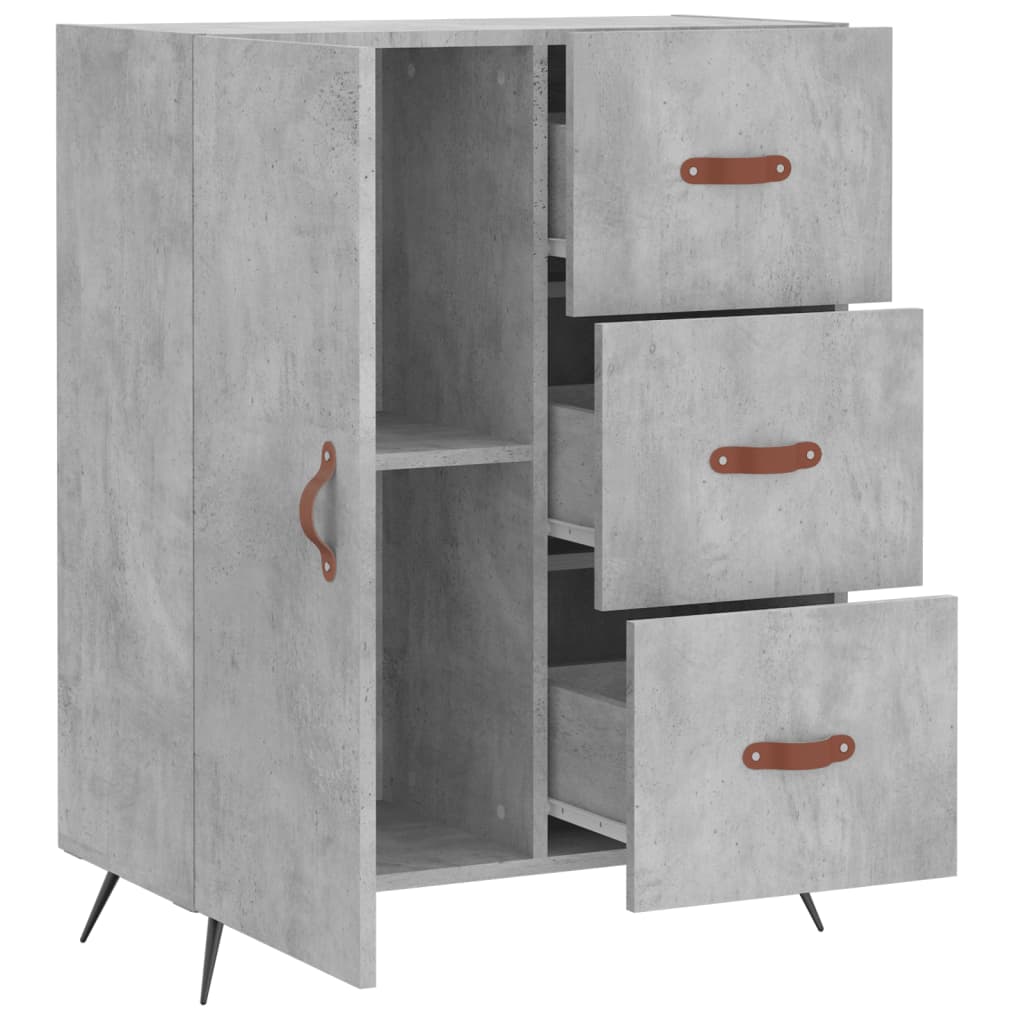 Skjenk betonggrå 69,5x34x90 cm konstruert tre