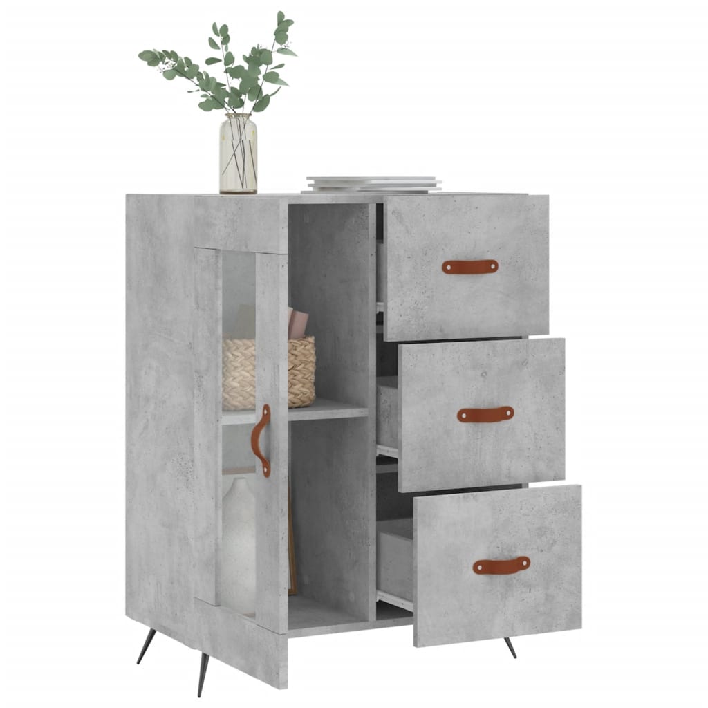 Skjenk betonggrå 69,5x34x90 cm konstruert tre