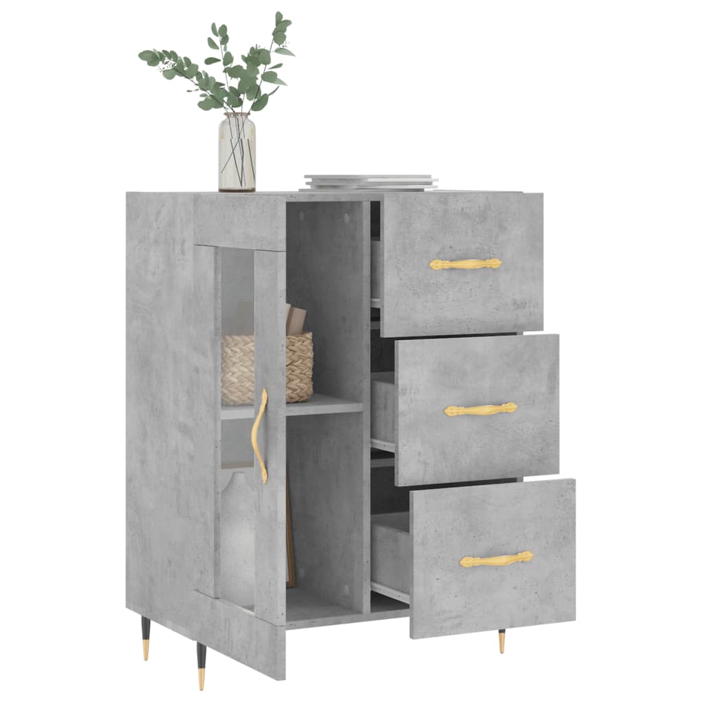 Skjenk betonggrå 69,5x34x90 cm konstruert tre
