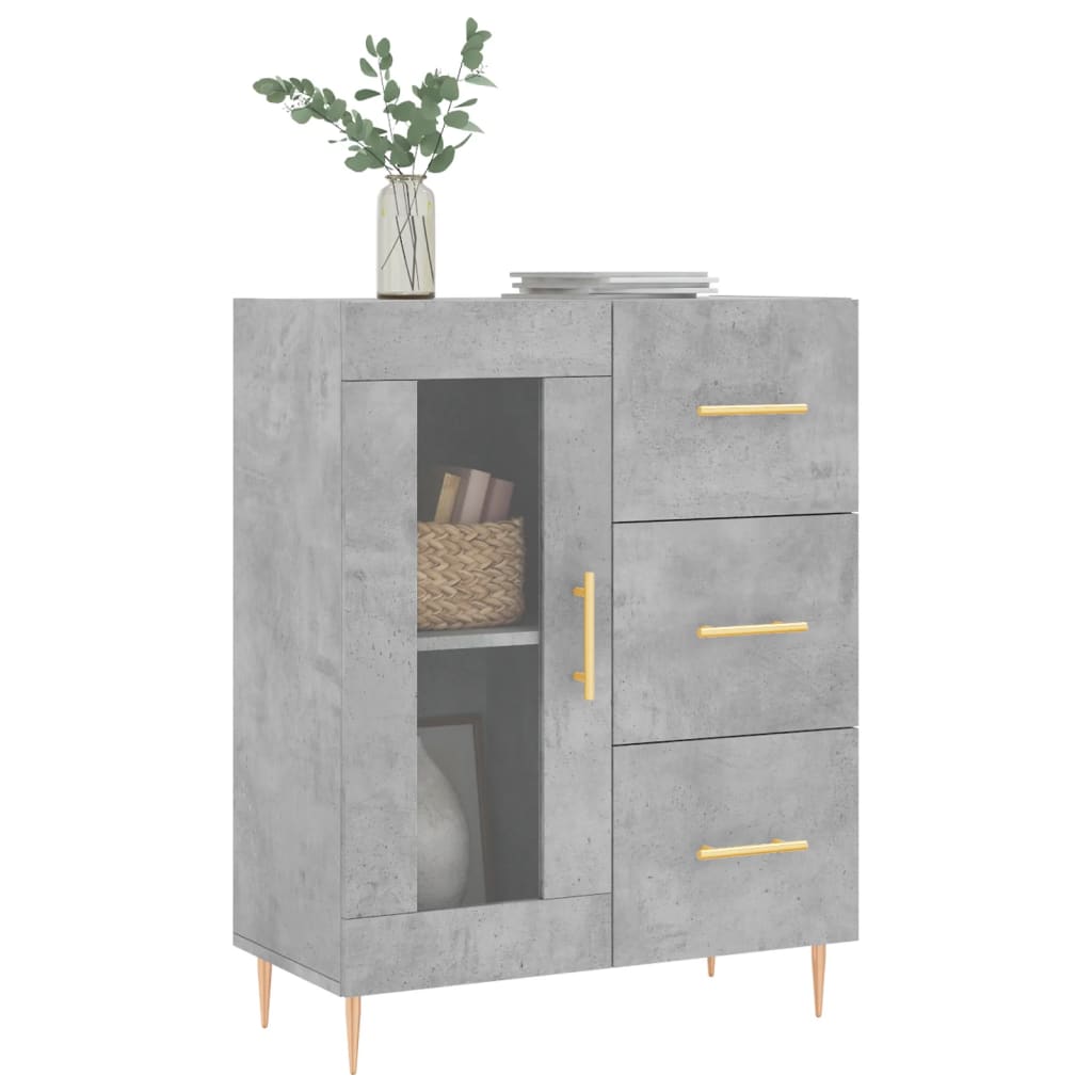 Skjenk betonggrå 69,5x34x90 cm konstruert tre