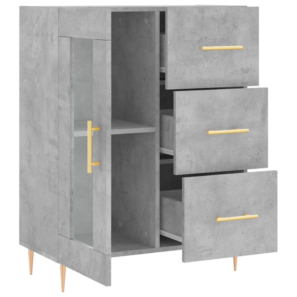 Skjenk betonggrå 69,5x34x90 cm konstruert tre