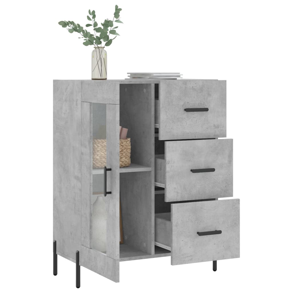 Skjenk betonggrå 69,5x34x90 cm konstruert tre