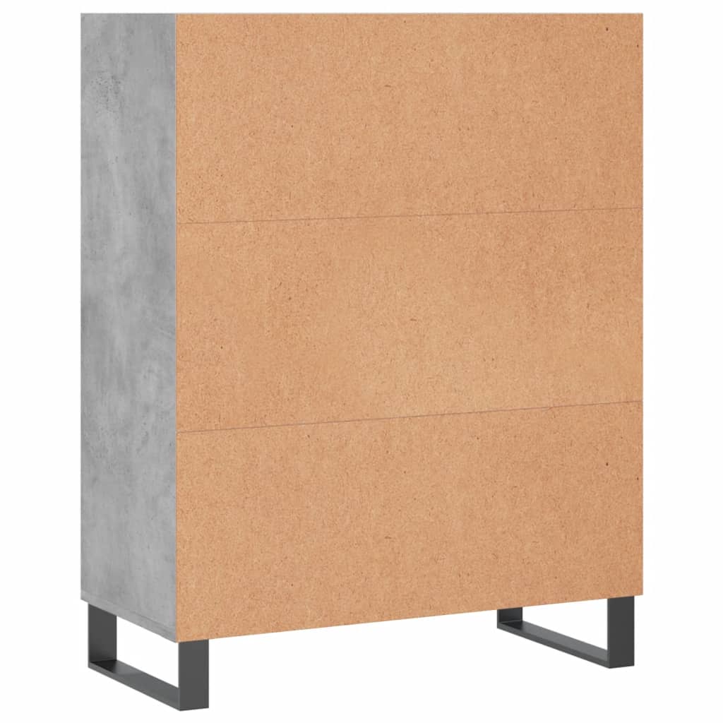 Hylle betonggrå 69,5x32,5x90 cm konstruert tre