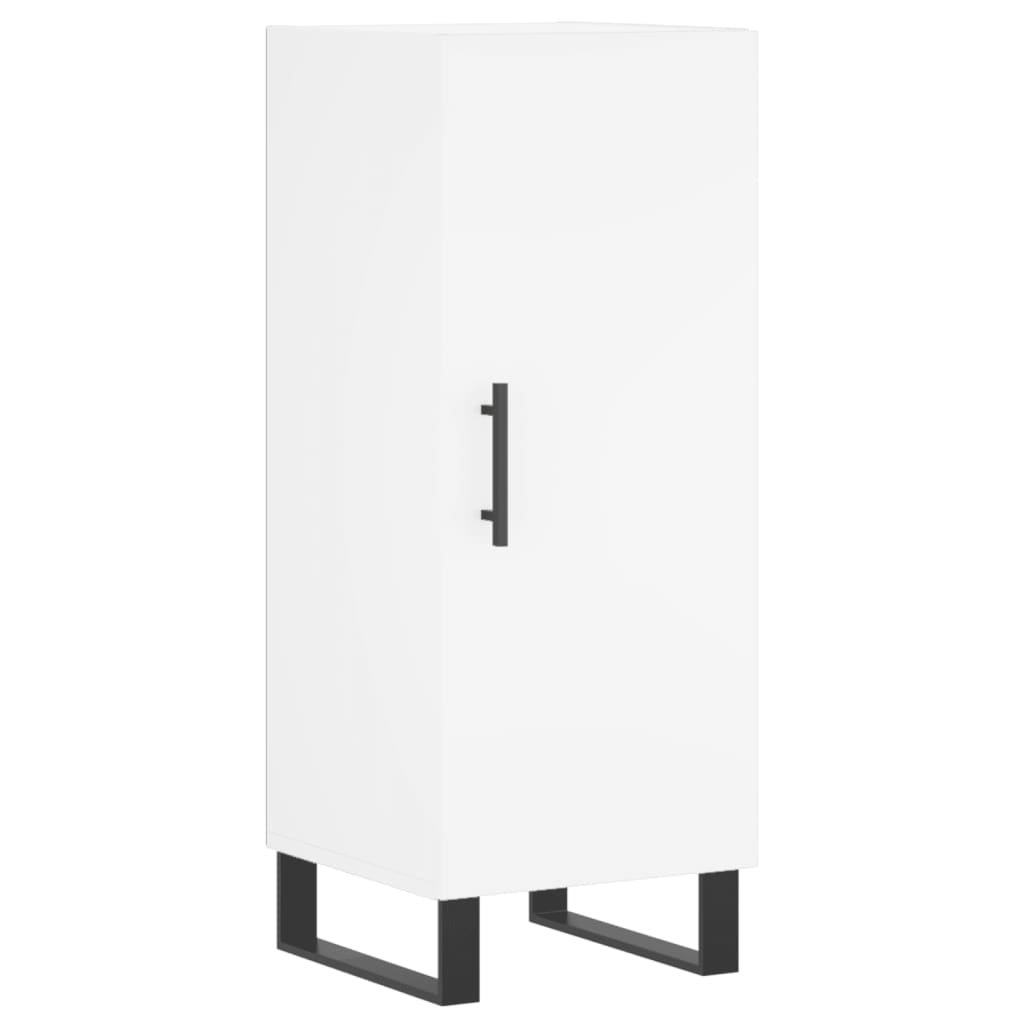 Skjenk hvit 34,5x34x90 cm konstruert tre