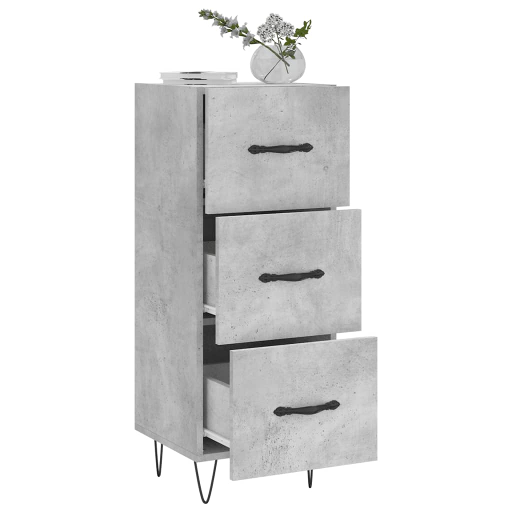 Skjenk betonggrå 34,5x34x90 cm konstruert tre
