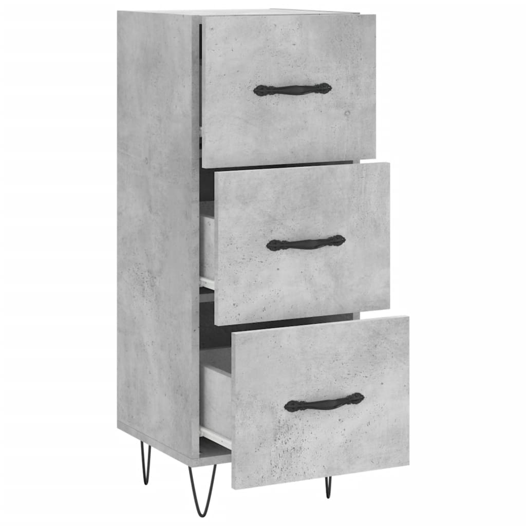 Skjenk betonggrå 34,5x34x90 cm konstruert tre