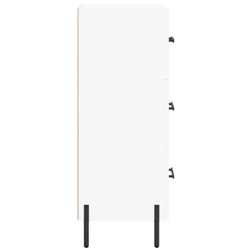 Skjenk hvit 34,5x34x90 cm konstruert tre