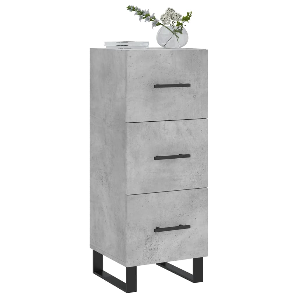 Skjenk betonggrå 34,5x34x90 cm konstruert tre