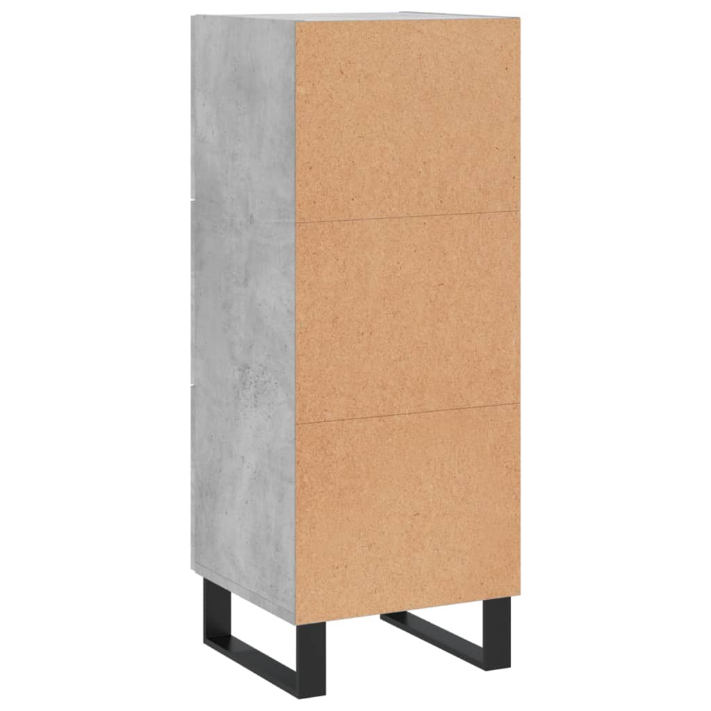 Skjenk betonggrå 34,5x34x90 cm konstruert tre