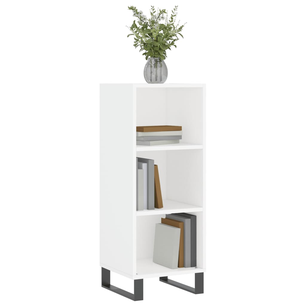 Skjenk hvit 34,5x32,5x90 cm konstruert tre