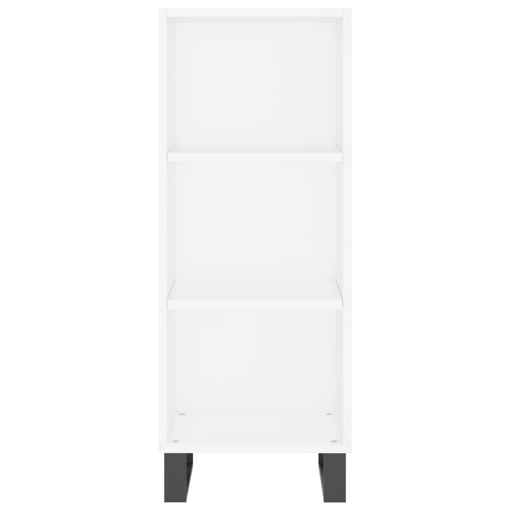 Skjenk hvit 34,5x32,5x90 cm konstruert tre