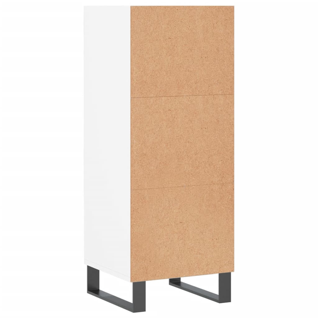 Skjenk hvit 34,5x32,5x90 cm konstruert tre