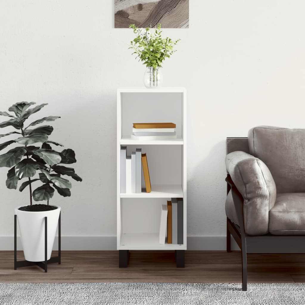 Skjenk hvit 34,5x32,5x90 cm konstruert tre