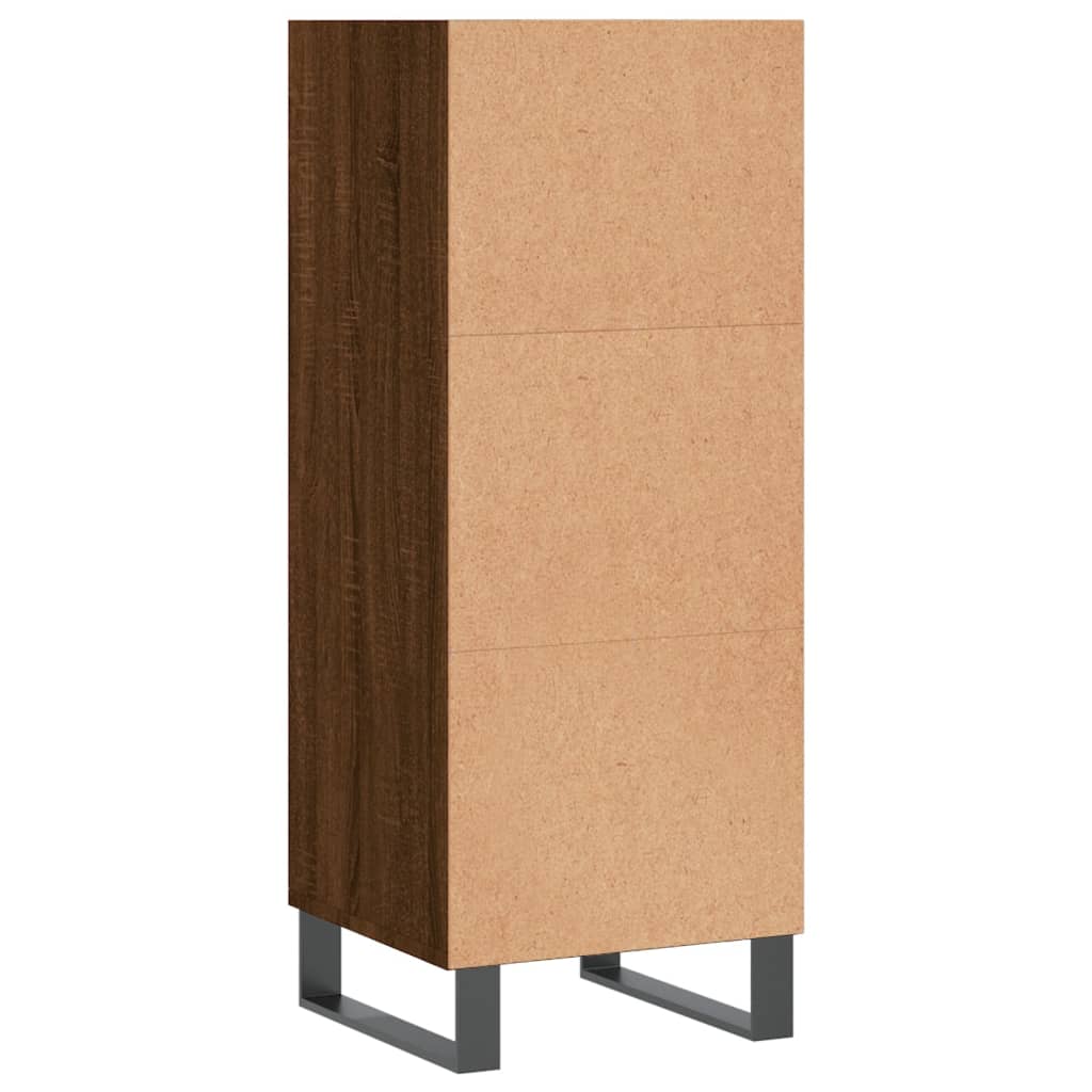 Skjenk brun eik 34,5x32,5x90 cm konstruert tre