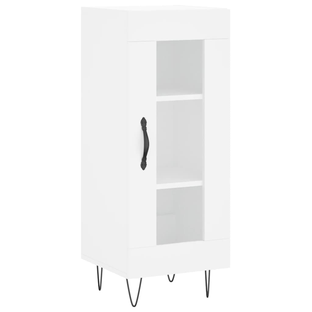 Skjenk hvit 34,5x34x90 cm konstruert tre