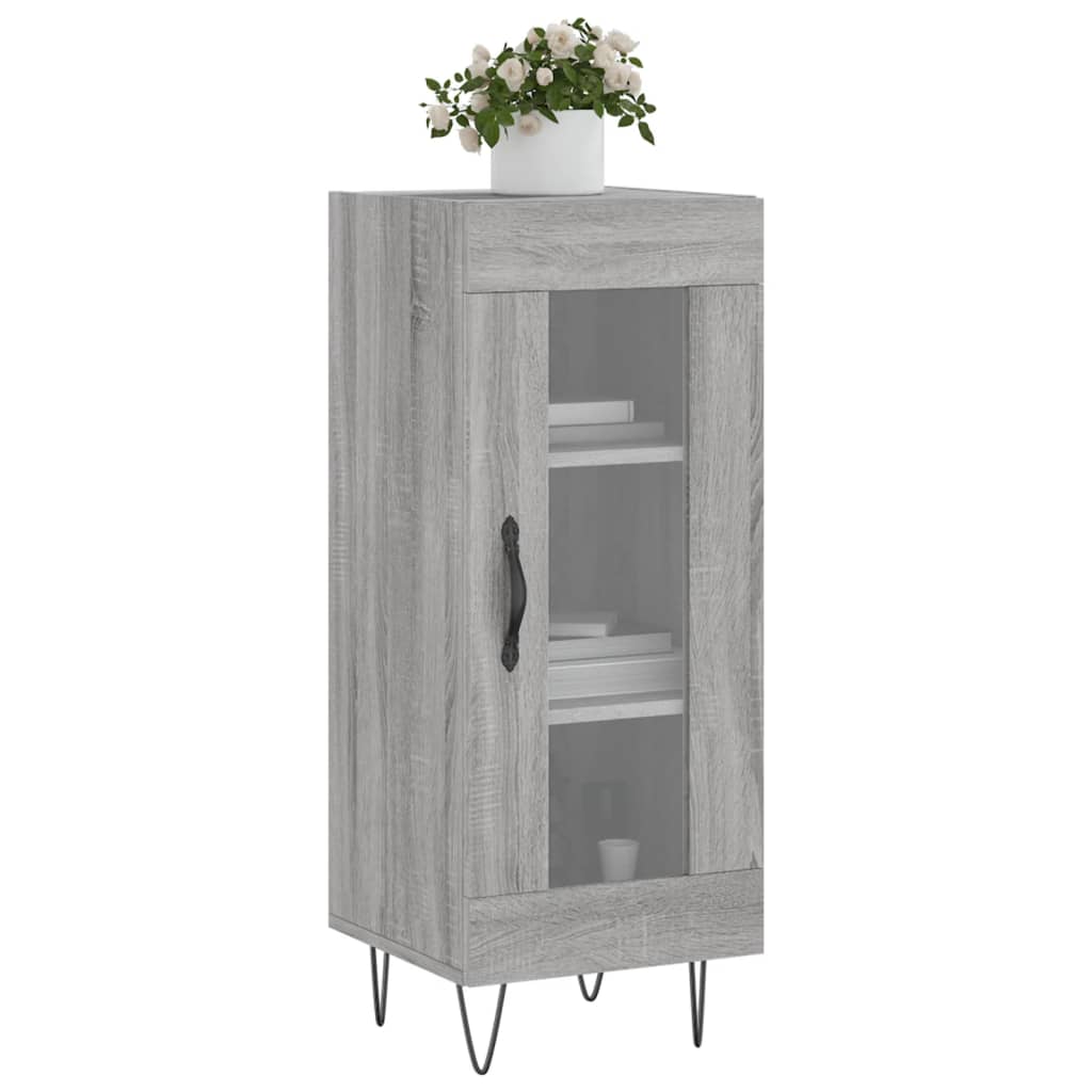 Skjenk grå sonoma 34,5x34x90 cm konstruert tre