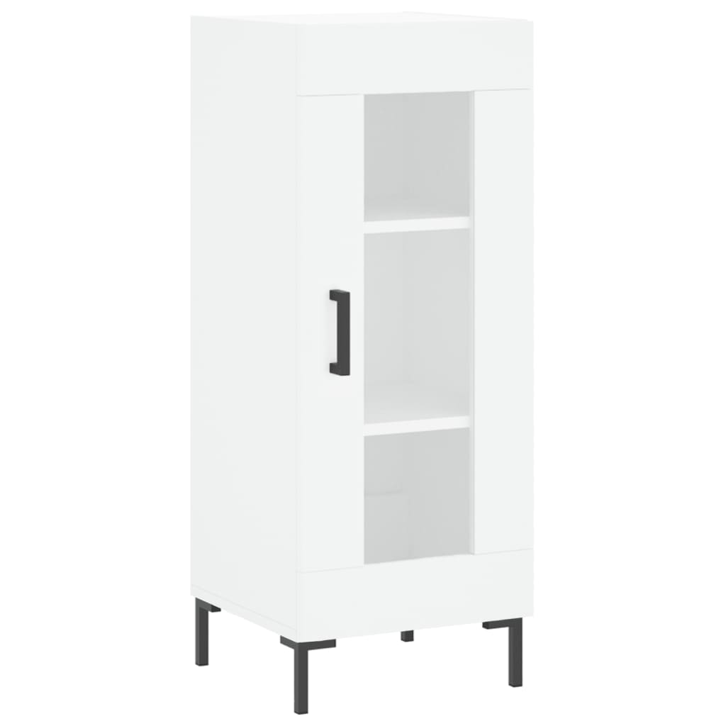 Skjenk hvit 34,5x34x90 cm konstruert tre
