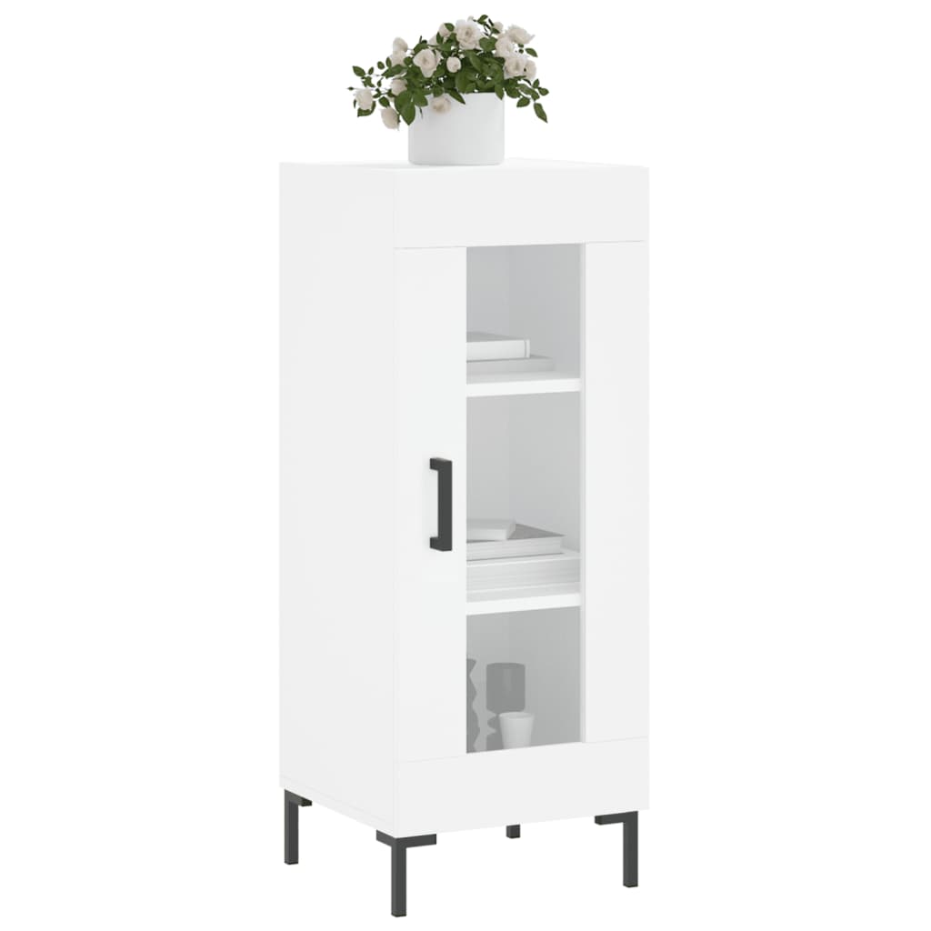 Skjenk hvit 34,5x34x90 cm konstruert tre