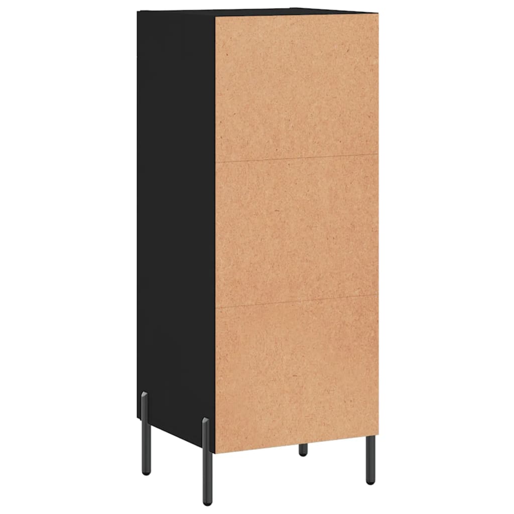 Skjenk svart 34,5x34x90 cm konstruert tre