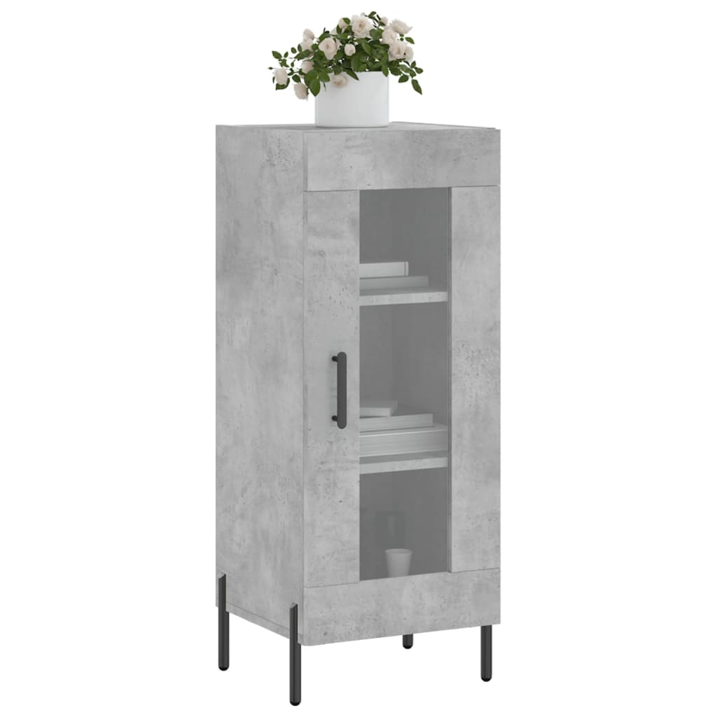 Skjenk betonggrå 34,5x34x90 cm konstruert tre