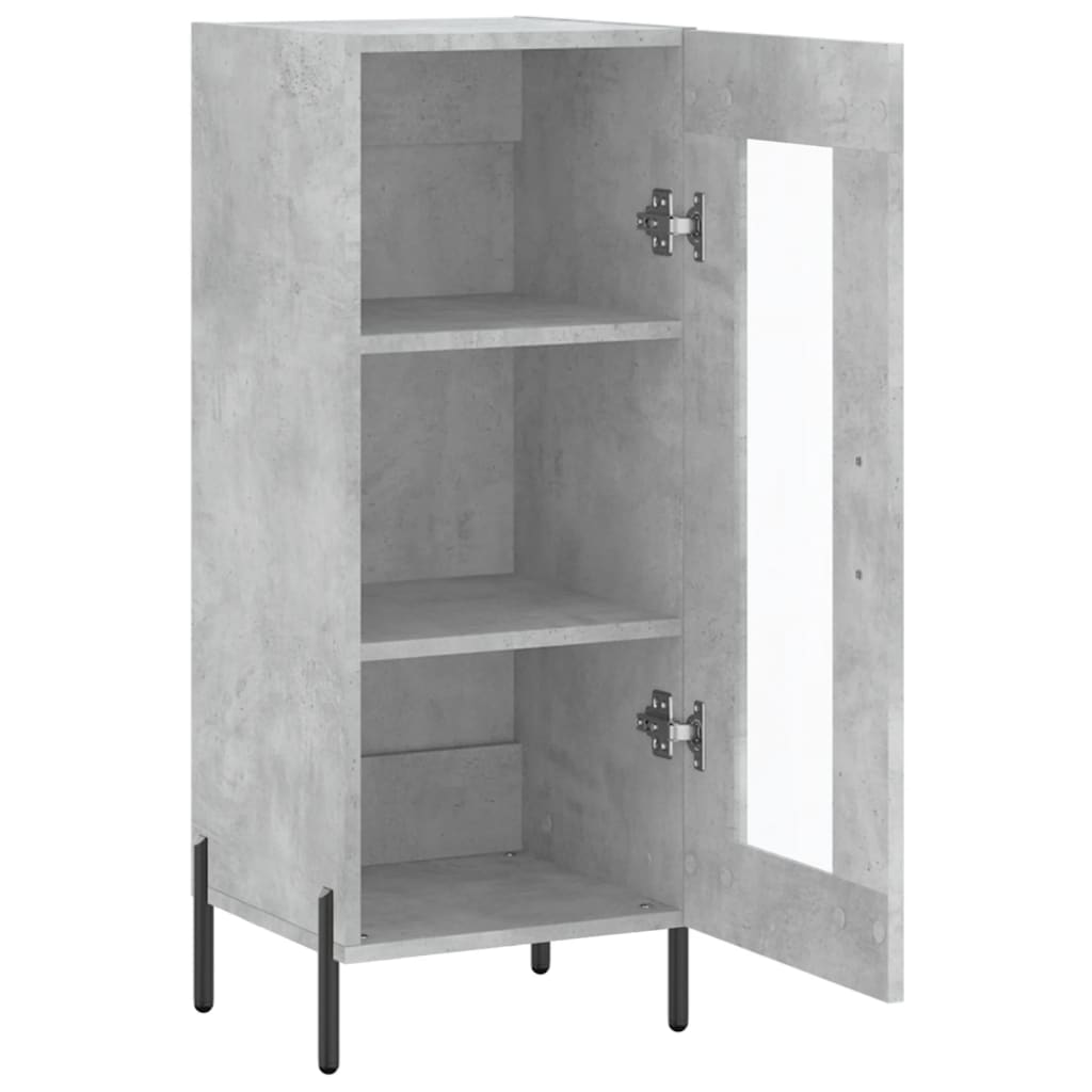 Skjenk betonggrå 34,5x34x90 cm konstruert tre