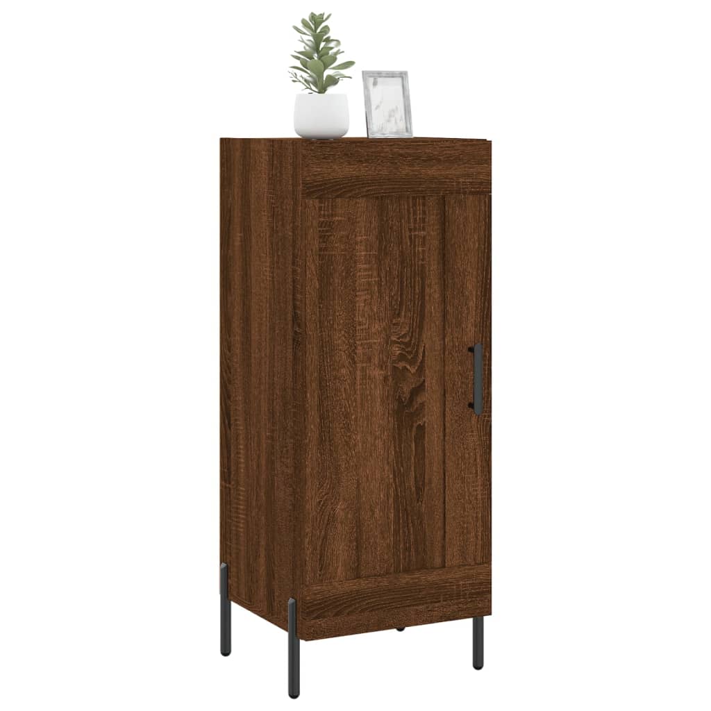 Skjenk brun eik 34,5x34x90 cm konstruert tre