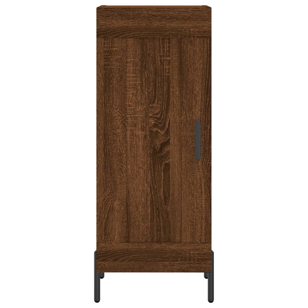 Skjenk brun eik 34,5x34x90 cm konstruert tre