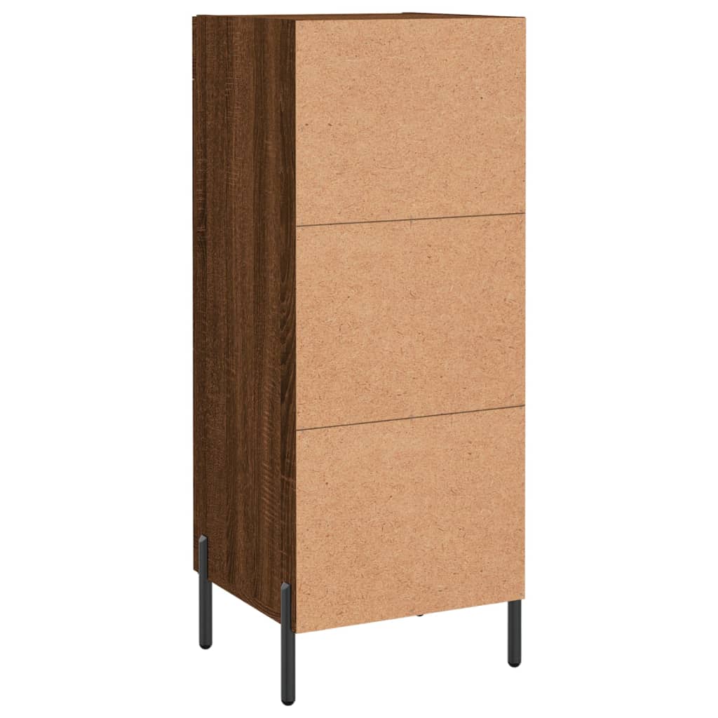 Skjenk brun eik 34,5x34x90 cm konstruert tre